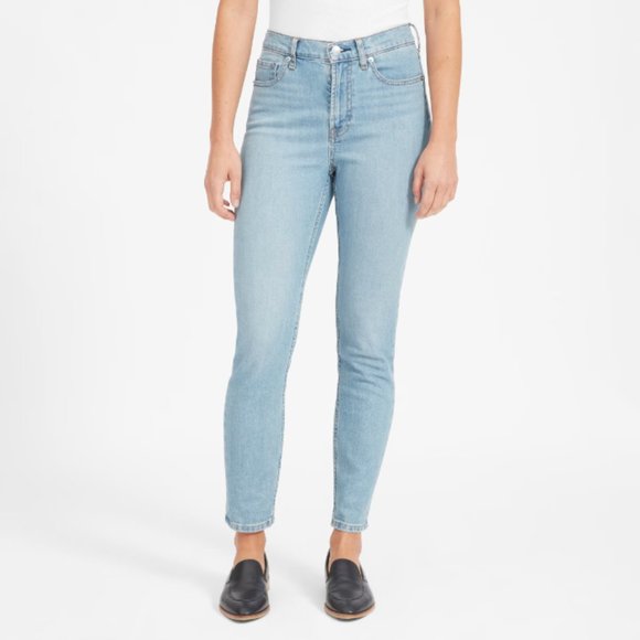 EVERLANE the High-Rise Essential Skinny Jean in Light Blue 28 - Picture 2 of 11